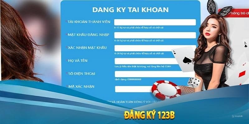 Toàn bộ các thao tác để đăng ký 123B với tốc độ ánh sáng